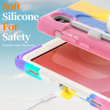 Load image into Gallery viewer, ProElite Cover for Samsung Galaxy Tab S11 11 inch Cover Case, Rugged 3 Layer Armor case Cover for Samsung Galaxy Tab S11 11 inch with Hand Grip & Rotating Kickstand with Shoulder Strap, Rainbow Pink