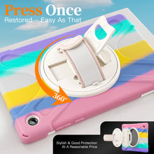 Load image into Gallery viewer, ProElite Cover for Galaxy Tab A11 Plus 11 inch 2025 Cover, Rugged 3 Layer Armor case Cover for Galaxy Tab A11 Plus 11 inch 2025 with Hand Grip & Rotating Kickstand with Shoulder Strap, Rainbow Pink