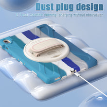 Load image into Gallery viewer, ProElite Cover for Samsung Galaxy Tab S10 FE Plus 13.1 inch, Rugged 3 Layer Armor case for Samsung Galaxy Tab S10 FE Plus 13.1 inch with Rotating Kickstand, Rainbow Blue