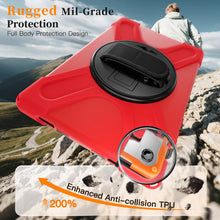 Load image into Gallery viewer, ProElite Cover for Galaxy Tab A11 Plus 11 inch 2025 Cover, Rugged 3 Layer Armor case Cover for Galaxy Tab A11 Plus 11 inch 2025 with Hand Grip & Rotating Kickstand with Shoulder Strap, Red