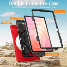 Load image into Gallery viewer, ProElite Cover for Samsung Galaxy Tab S11 11 inch Cover Case, Rugged 3 Layer Armor case Cover for Samsung Galaxy Tab S11 11 inch with Hand Grip & Rotating Kickstand with Shoulder Strap, Red