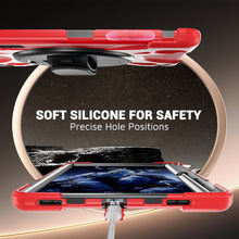 Load image into Gallery viewer, ProElite Cover for Samsung Galaxy Tab S12 Plus 12.6 inch 2026 Case, Rugged 3 Layer Armor case Cover for Galaxy Tab S12 Plus 12.6 inch with Hand Grip & Rotating Kickstand with Shoulder Strap, Red