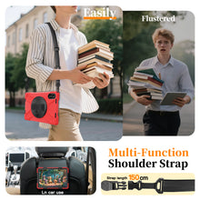 Load image into Gallery viewer, ProElite for Xiaomi Redmi Pad 2 11 inch Case, Rugged 3 Layer Armor case Cover for Xiaomi Redmi Pad 2 11 inch Case with Hand Grip and Rotating Kickstand with Shoulder Strap, Red