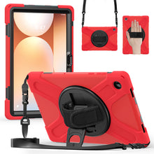 Load image into Gallery viewer, ProElite Cover for Galaxy Tab A11 Plus 11 inch 2025 Cover, Rugged 3 Layer Armor case Cover for Galaxy Tab A11 Plus 11 inch 2025 with Hand Grip & Rotating Kickstand with Shoulder Strap, Red