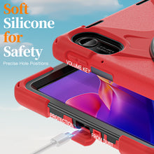 Load image into Gallery viewer, ProElite for Xiaomi Redmi Pad 2 11 inch Case, Rugged 3 Layer Armor case Cover for Xiaomi Redmi Pad 2 11 inch Case with Hand Grip and Rotating Kickstand with Shoulder Strap, Red