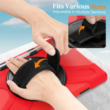 Load image into Gallery viewer, ProElite Cover for Samsung Galaxy Tab S11 11 inch Cover Case, Rugged 3 Layer Armor case Cover for Samsung Galaxy Tab S11 11 inch with Hand Grip & Rotating Kickstand with Shoulder Strap, Red