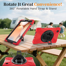 Load image into Gallery viewer, ProElite Cover for Samsung Galaxy Tab A11 8.7 inch 2025 Cover, Rugged 3 Layer Armor case Cover for Galaxy Tab A11 8.7 inch 2025 with Hand Grip & Rotating Kickstand with Shoulder Strap, Red