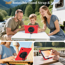Load image into Gallery viewer, ProElite Cover for Galaxy Tab A11 Plus 11 inch 2025 Cover, Rugged 3 Layer Armor case Cover for Galaxy Tab A11 Plus 11 inch 2025 with Hand Grip & Rotating Kickstand with Shoulder Strap, Red