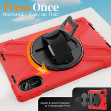 Load image into Gallery viewer, ProElite for Xiaomi Redmi Pad 2 11 inch Case, Rugged 3 Layer Armor case Cover for Xiaomi Redmi Pad 2 11 inch Case with Hand Grip and Rotating Kickstand with Shoulder Strap, Red
