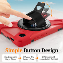 Load image into Gallery viewer, ProElite Cover for Samsung Galaxy Tab A11 8.7 inch 2025 Cover, Rugged 3 Layer Armor case Cover for Galaxy Tab A11 8.7 inch 2025 with Hand Grip & Rotating Kickstand with Shoulder Strap, Red