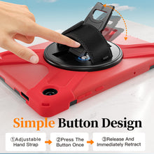 Load image into Gallery viewer, ProElite Cover for Galaxy Tab A11 Plus 11 inch 2025 Cover, Rugged 3 Layer Armor case Cover for Galaxy Tab A11 Plus 11 inch 2025 with Hand Grip & Rotating Kickstand with Shoulder Strap, Red