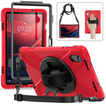 Load image into Gallery viewer, ProElite Cover for Lenovo Tab M11/K11 11 inch Cover Case, Rugged 3 Layer Armor case Cover for Lenovo Tab M11/K11 11 inch with Hand Grip & Rotating Kickstand with Shoulder Strap, Red