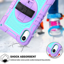Load image into Gallery viewer, ProElite for Xiaomi Redmi Pad 2 11 inch Case, Rugged 3 Layer Armor case Cover for Xiaomi Redmi Pad 2 11 inch Case with Hand Grip and Rotating Kickstand with Shoulder Strap, Purple Blue