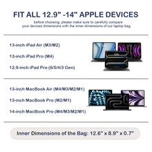 Load image into Gallery viewer, ProElite Puffy Tablet sleeve Case upto 13.3 inch for Samsung Galaxy Tab S10 Fe+/S9 FE+/S7+/S8 Plus/S9 Plus/S7 FE 12.4", iPad Pro 12.9", MacBook Air/Pro Retina, Microsoft Surface Pro 4/5/6/7/8/9, Black