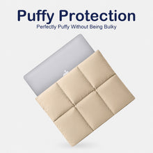 Load image into Gallery viewer, ProElite Puffy Tablet Sleeve Case Upto 13.3 inch for Galaxy Tab S10 Fe+/S9 FE+/S7+/S8 Plus/S9 Plus/S7 FE 12.4", iPad Pro 12.9", MacBook Air/Pro Retina, Microsoft Surface Pro 4/5/6/7/8/9, Sand