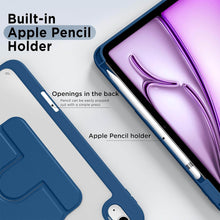 Load image into Gallery viewer, ProElite Cover for Apple iPad Air 11 inch M4/M3/M2 2026/2025/2024 & iPad Air 10.9 inch 5th/4th Gen Case, 360 Degree Rotatable Smart Flip Case Cover Transparent Back, Dark Blue