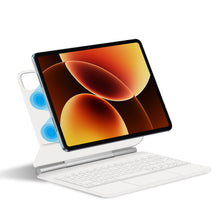 Load image into Gallery viewer, ProElite Magnetic Bluetooth TouchPad Keyboard case for Xiaomi Mi Pad 8/8 Pro/Mi Pad 7/7 Pro 11.2 inch Tablet, Floating Cantilever Design with Built-in Colourful Backlit TouchPad Keyboard, White
