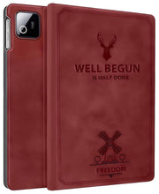 Load image into Gallery viewer, ProElite Cover for Xiaomi Mi Pad 8/8 Pro 11.2 inch Cover Case, Deer Flip Case for Xiaomi Mi Pad 8/8 Pro 11.2 inch, Support Auto Sleep Wake, Wine Red