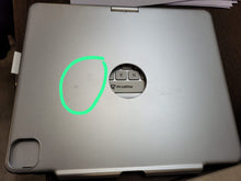 Load image into Gallery viewer, (Refurbished) ProElite 360 Degree Rotatable Wireless Bluetooth TouchPad Keyboard Case Cover for Apple iPad Air 13 inch M3/M2 2025/2024 & iPad Pro 12.9 5th/6th Gen, Built-in 7-Colors Backlit, Silver