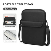 Load image into Gallery viewer, ProElite Tablet Sleeve Bag Upto 13 inch for iPad Air 13/Pro 13/Pro 12.9 Galaxy Tab S7/S8/S9 Plus/S7/S9 FE Plus 12.4", Lenovo Tab P12, idea tab pro, Yoga Tab Plus, Handle with Shoulder Strap, Black