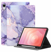 Load image into Gallery viewer, ProElite Book Cover Case for Samsung Galaxy Tab S11 11 inch, Smart flip case Book Cover for Samsung Galaxy Tab S11 11 inch with Pen Holder, Marble Purple