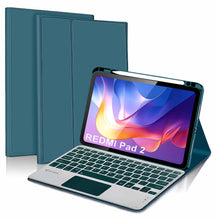 Load image into Gallery viewer, ProElite TouchPad Keyboard case for Xiaomi Redmi Pad 2 11 inch, Magnetic Detachable Wireless Bluetooth TouchPad Keyboard Built-in 7-Colors Backlit with Pen Holder, Dark Green