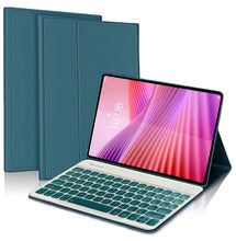 Load image into Gallery viewer, ProElite Keyboard case for Lenovo Tab 10.1 inch 2025, Magnetic Detachable Wireless Bluetooth Keyboard for Lenovo Tab 10.1 inch 2025 Built-in 7-Colors Backlit, Dark Green