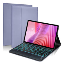 Load image into Gallery viewer, ProElite TouchPad Keyboard case for Lenovo Tab 10.1 inch 2025, Magnetic Detachable Wireless Bluetooth TouchPad Keyboard Lenovo Tab 10.1 inch 2025 Built-in 7-Colors Backlit, Lavender