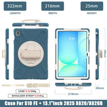 Load image into Gallery viewer, ProElite Cover for Samsung Galaxy Tab S10 FE Plus 13.1 inch, Rugged 3 Layer Armor case for Samsung Galaxy Tab S10 FE Plus 13.1 inch with Rotating Kickstand, Cornflower Blue