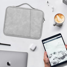 Load image into Gallery viewer, ProElite Polyster Tablet Sleeve Case Upto 13.3 inch for Samsung Galaxy Tab S9 FE+/S7/S8 Plus/S9 Plus/S7 FE 12.4", iPad Pro 12.9", MacBook Air/Pro Retina, Microsoft Surface Pro 4/5/6/7/8/9, Light Grey