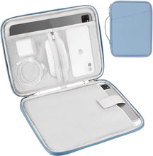 Load image into Gallery viewer, ProElite Polyster Tablet Sleeve Case Upto 11.5 inch for iPad 10.2/10.9/Pro 11/Lenovo/Galaxy Tab A9 Plus/S7/S8/S9/Realme Pad/Redmi Pad/Honor Pad X9/Mi Pad 7/Moto Tab G62/Oneplus Pad Tablet, Mist Blue