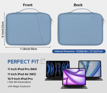 Load image into Gallery viewer, ProElite Polyster Tablet Sleeve Case Upto 11.5 inch for iPad 10.2/10.9/Pro 11/Lenovo/Galaxy Tab A9 Plus/S7/S8/S9/Realme Pad/Redmi Pad/Honor Pad X9/Mi Pad 7/Moto Tab G62/Oneplus Pad Tablet, Mist Blue
