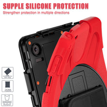 Load image into Gallery viewer, ProElite Cover for Lenovo Tab 10.1 inch 2025 Cover Case, Rugged 3 Layer Armor case Cover for Lenovo Tab 10.1 inch 2025 with Hand Grip & Rotating Kickstand with Shoulder Strap, Red