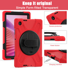 Load image into Gallery viewer, ProElite Cover for Lenovo Tab 10.1 inch 2025 Cover Case, Rugged 3 Layer Armor case Cover for Lenovo Tab 10.1 inch 2025 with Hand Grip & Rotating Kickstand with Shoulder Strap, Red