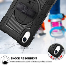 Load image into Gallery viewer, ProElite for Xiaomi Redmi Pad 2 11 inch Case, Rugged 3 Layer Armor case Cover for Xiaomi Redmi Pad 2 11 inch Case with Hand Grip and Rotating Kickstand with Shoulder Strap, Black