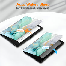 Load image into Gallery viewer, ProElite Cover Case for Kindle Paperwhite 12th Gen 7 inch Case, Slim Smart Flip case Cover for Amazon Kindle Paperwhite 12th Generation 7 inch 2024, Marble Green