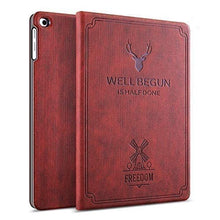 Load image into Gallery viewer, ProElite Deer Flip case Cover for Samsung Galaxy Tab A 10.1" T510/T515 (Wine Red)