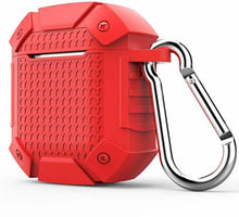 Load image into Gallery viewer, ProElite Speaker Case Cover for Apple AirPods 2 & 1 - Silicone Airpod Accessories with Keychain (Red)