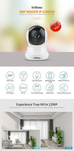 Load image into Gallery viewer, Srihome SH020 Pan/Tilt Wireless WiFi 3MP Ultra HD 1296p IP Security Camera CCTV with Auto Tracking