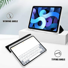 Load image into Gallery viewer, ProElite Smart Flip Case Cover for Apple iPad Air 4th/5th Gen 10.9 inch , Transparent Soft Back, Black