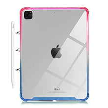 Load image into Gallery viewer, ProElite Flexible TPU Back case Cover for Apple iPad Pro 11 inch 2022/2021/2020 4th/3rd/2nd Gen,Soft Corners with Hard Transparent Back, Blue Pink