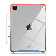 Load image into Gallery viewer, ProElite Flexible TPU Back case Cover for Apple iPad Pro 11 inch 2022/2021/2020 4th/3rd/2nd Gen,Soft Corners with Hard Transparent Back, Orange Blue