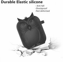 Load image into Gallery viewer, ProElite Owl Case Protective Cover Sleeve for Apple AirPods 2 & 1 - Silicone Airpod Accessories with Keychain (Black)
