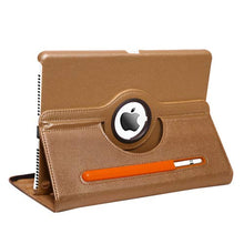 Load image into Gallery viewer, ProElite Smart Case for Apple ipad 7th/8th/9th Gen 2021 10.2 Inch, 360 Degree Rotating Stand Leather Protective Cover, Gold