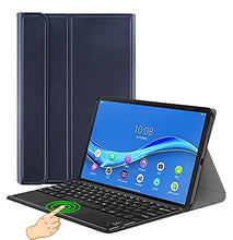 Load image into Gallery viewer, ProElite Detachable Wireless Bluetooth Touchpad Keyboard flip case Cover for Lenovo Tab M10 FHD Plus 10.3" X606V /TB-X606/TB-X606X Tablet, Dark Blue