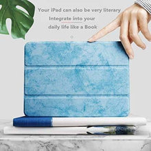 Load image into Gallery viewer, ProElite PU Smart Flip Case Cover for Apple iPad Air 3 10.5" with Pencil Holder, Light Blue