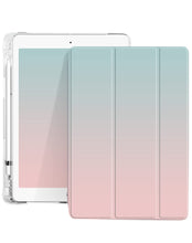 Load image into Gallery viewer, ProElite Smart Flip Case Cover for Apple iPad Pro 11 inch 4th/3rd Gen 2022/2021, Transparent Soft Back with Pencil Holder, Cyan Blue