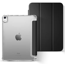 Load image into Gallery viewer, ProElite Smart Flip Case Cover for Apple iPad 10th Generation 10.9 inch 2022, Clear Soft Edge & Transparent Frosted Back with Pencil Holder, Black