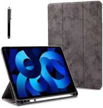 Load image into Gallery viewer, ProElite Smart PU Flip Case Cover for Apple iPad Air 11 M4/M3/M2 2026/2025/2024, iPad Air 10.9 inch 5th/4th Generation with Pencil Holder and Stylus Pen, Grey