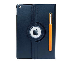 Load image into Gallery viewer, ProElite Smart Case for Apple ipad 7th/8th/9th Gen 2021 10.2", 360 Degree Rotating Stand Leather Protective Cover, with Pencil Holder, Navy